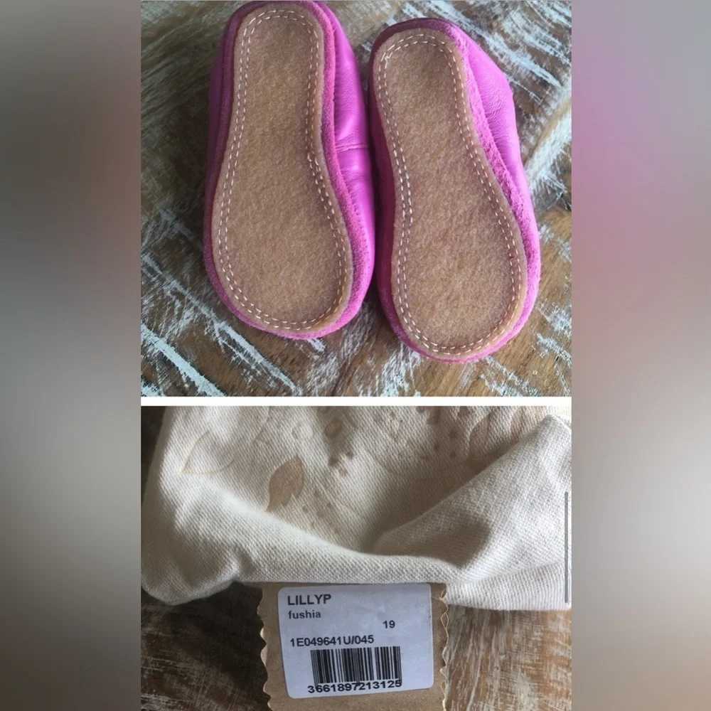 Easy Peasy Lillyp Velcro leather Mary Jane soft soled shoes in “fushia” size 19 - Picture 7 of 7